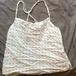 A&F polka dot cowl neck tank. Small.